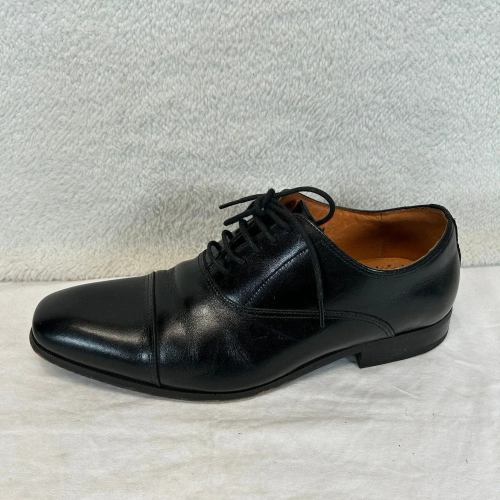 Florsheim Mens Black Leather Cap Toe Oxford Dress Shoes 14180-001 Size 8D